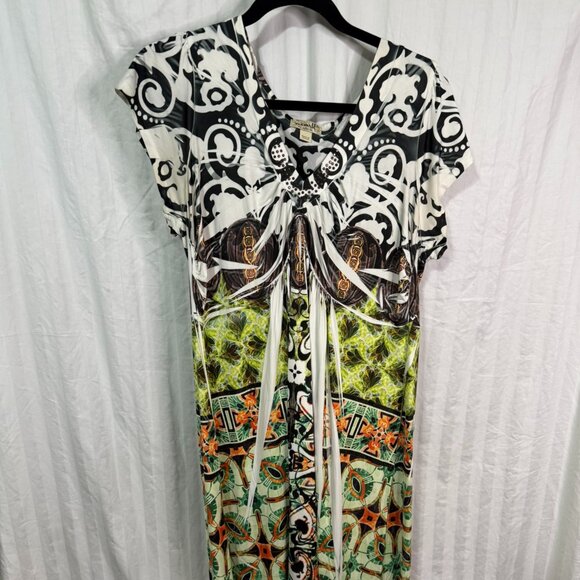 One World Women’s Dress – Short Sleeve, Below Knee, Studded Detail, Size XL - Picture 1 of 9